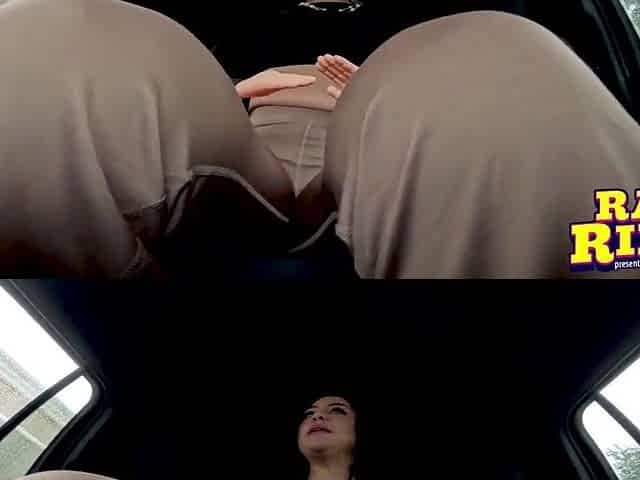 Sexy Brunette hair Latin chick With Petite Hands Masturbates In The Uber - Tugjob And Blows Driver