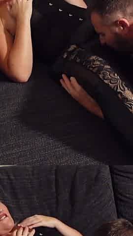 PAWG Wife in Corset & Wetlook Crotchless Leggings: Toe Sucking, Pussy Licking, Creampie in Missionary & Doggy