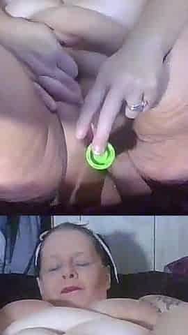 Stuffing Her Muff with the Dirty Kinky Toy Rough