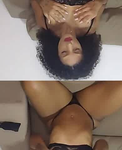 Big Ass Brunette Playing with Anal Plug