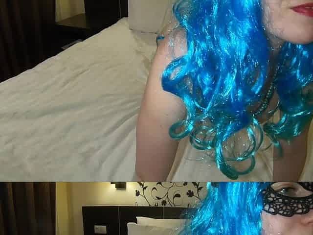 Blue Hair Teen Casting - Flawless Body Posing for Photoshoot