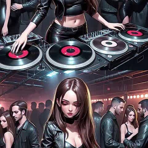 Hentai Hawt DJ Synthwave Retrowave Electro AI