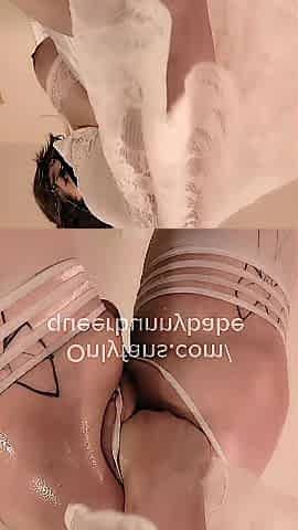 Anal Training for Femboy in White Underware and Chastity