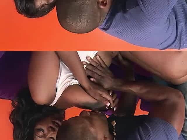 Cumming on her large ebony butt