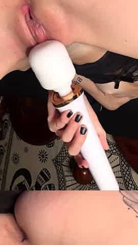 Solo toy masturbation with lonely girl