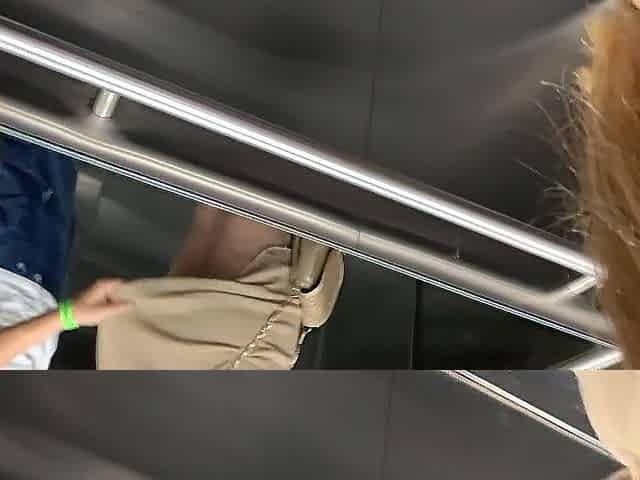 An unknown angel sucks my dick in the elevator and we get caught