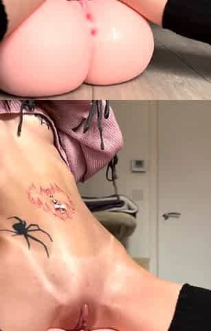 Ellexxaurus Massive Dildo Ride Makes Her Legs Shake