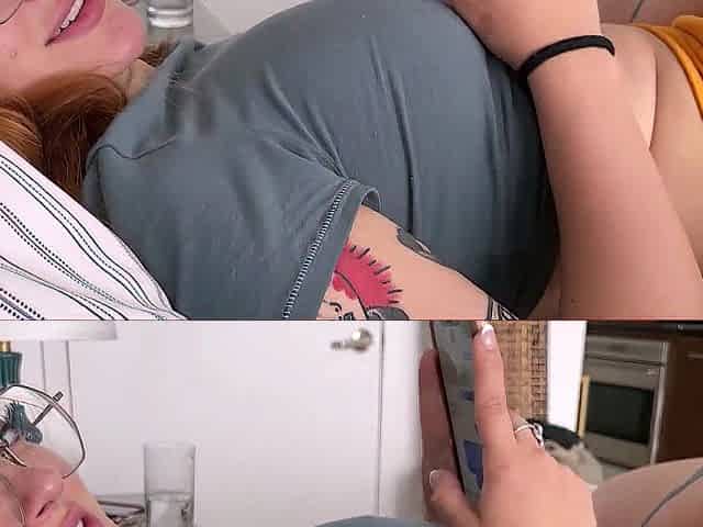 Caught by Redhead Step Sister: Jerking Off Disaster!