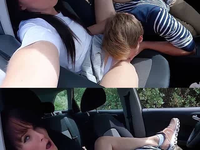 Cheating Bf On Back Seats Of Mr Pussylicking Car - Twat Licking And Pounding - Massive Jizz Flow