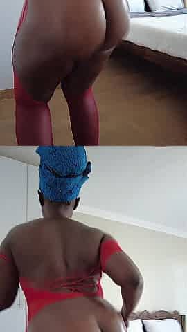 My Nude Workout Routine Includes Walk Twerking and Squatting this Large Butt