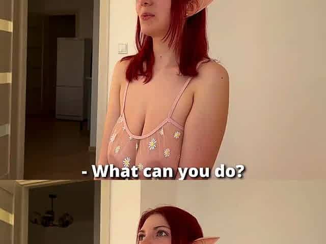 Cute elf makes a virgin's dream come true - LikaBusy
