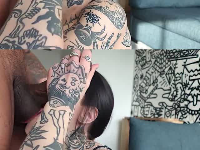 Petitie Goth Loves To Ride Bbc