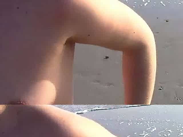 Outdoor anal solo and masturbating blonde