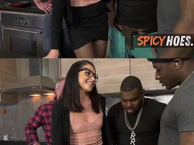 Lewd Wife Craves Double Penetration With Large Ebony Dick And Cucks Her Spouse