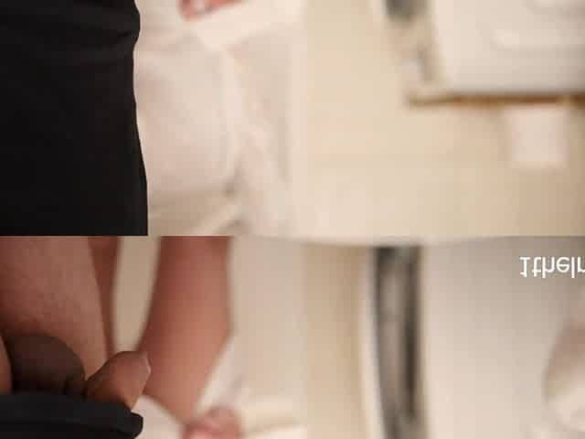 i caught him jerking off in the washroom and i give him a helping hand to finish