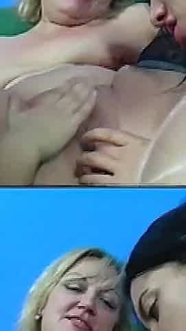 Two Young Lesbians and a Mature One Play with Each Other and with Big Cocks