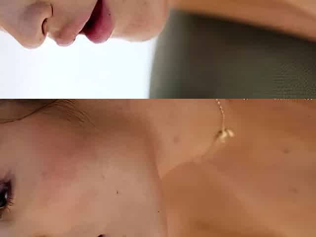 Hot blonde teen exploring her lesbian curiosities