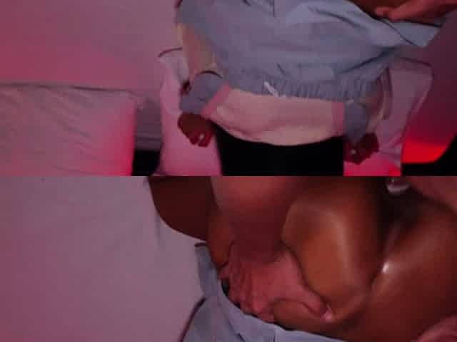 Black and round asses