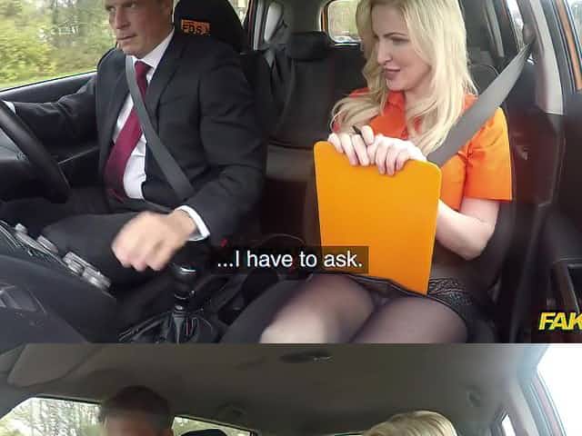 Curvy British cougar with mammoth bosom Georgie Lyall screwed in car outdoors