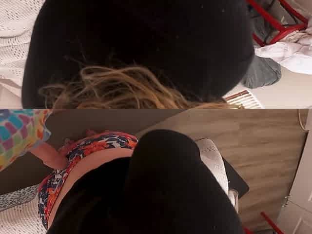 Stepson Rubs His Dick On Stepmom's Ass And She Lets Him Fuck
