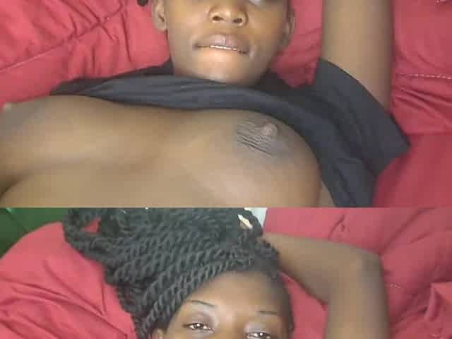 Ebony Afro beauty needs large wang