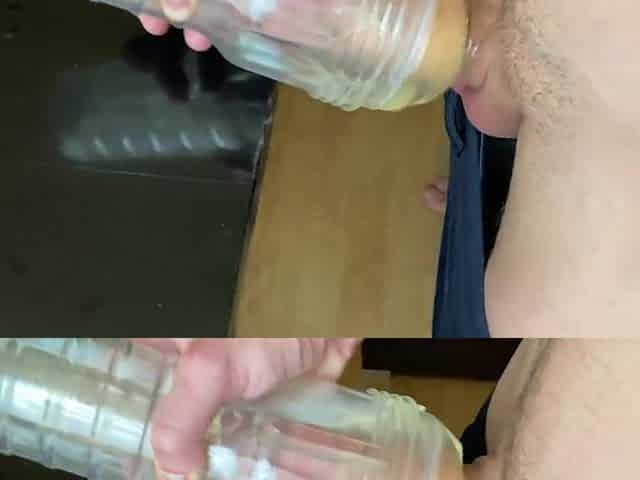 Sexy Verbal Chap going Wild whilst Screwing Fleshlight, Groaning & Shaking Creampie - 4K