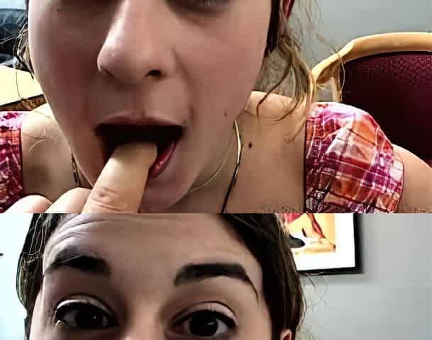 Blonde amateur blowjob POV in public