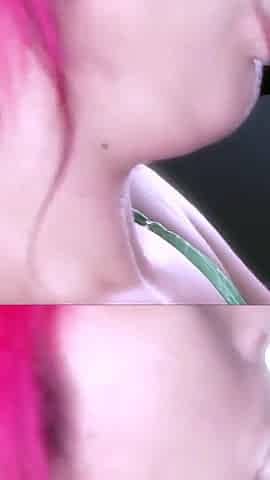 Zerah : Emo Teen Blowjob And Big Oral Cumshot