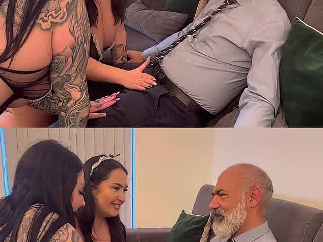 2 big beautiful woman abode keepers bang aged Oriental rich boss