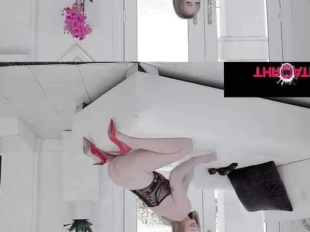Hot Blonde Deepthroats & Gets Throated Hard