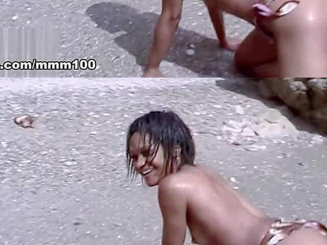 Interracial fucking at the beach with Shania a cute ebony babe - MMM100