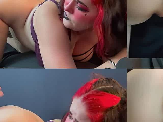 Sticking A Buttplug In My Pawg Goth Gf And Giving Her A Facial - Vanessa Strawberry