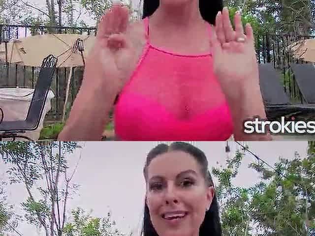 Strokies - Public Poolside POV Wang Jerking with Texas Patti