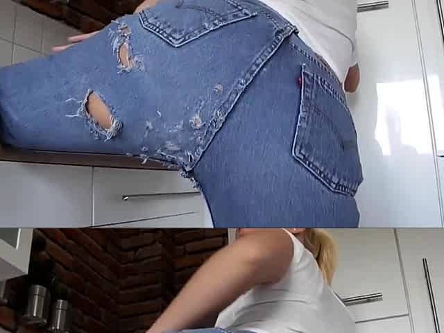 Blonde blowjob adoring skank facialized after hardcore fun