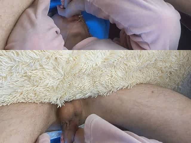 Creampie Inside the Neighbor's. Female Orgasm and Leaking Sperm