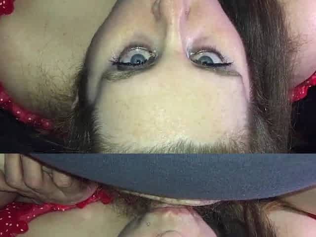 Hot wife gets a throatpie