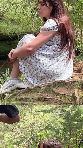 Caught and Fucked Hard for a Huge BBC Forest Creampie