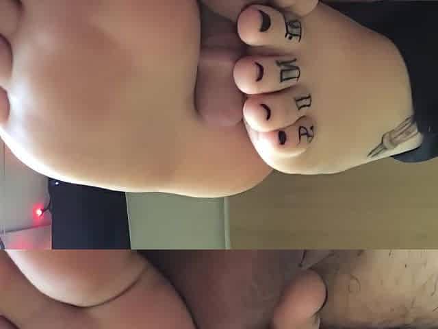 Chubby Girlfriend Uses Her Feet To Play With And Gives A
