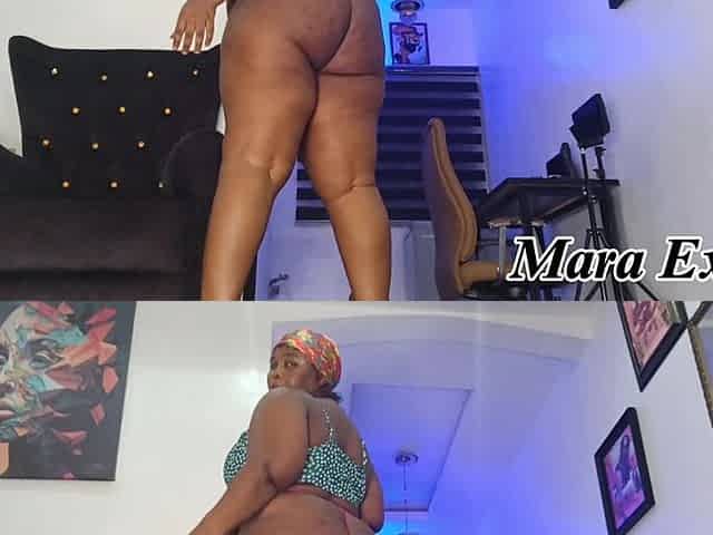 Sexy BBW MILF Ass Bouncing and Spreading Tease - Mara Exotic