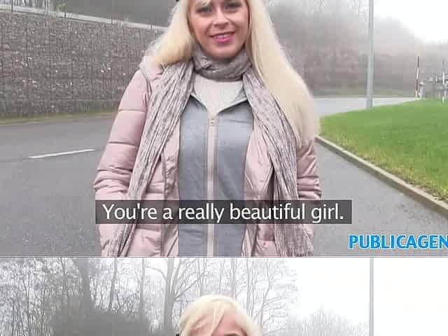 Public Agent Vacationing Italian playgirl drilled in car by local