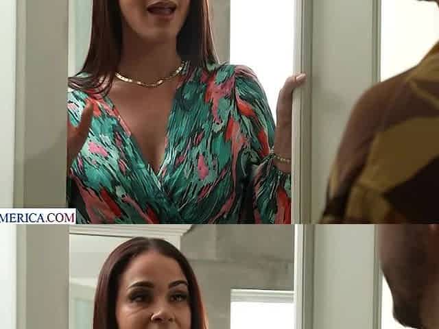 Sexy Latina Miss Raquel fucks boyfriend's son in the shower