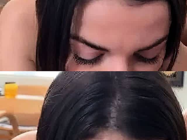 Delirious brunette whore riding big cock hardcore
