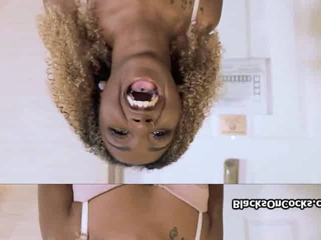 Black teen cutie screwed hard on pov casting