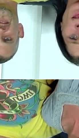 Tattooed blonde petite pussy licking pussy fucking