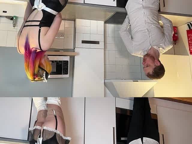 Maid Kitty Shows off Her Skills