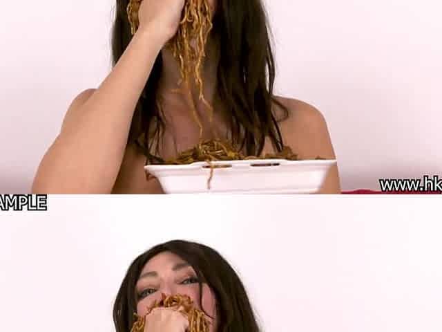 Hotkinkyjo in Oriental Noodles Food Porn & Vagina Masturbation