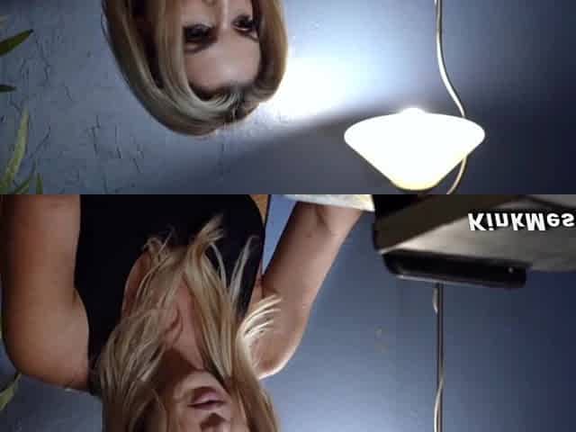 Lezdom agent spanks busty blonde
