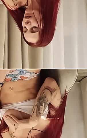 Sandy Loves to Play with Her Tight Pussy and Cum Hard in the Chair