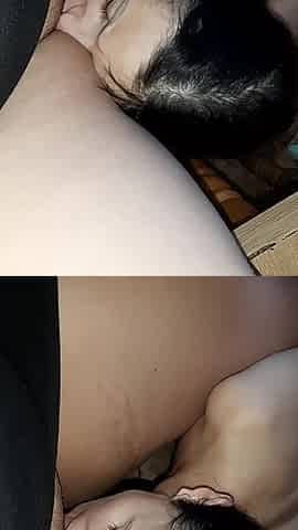 My Neighbor Quickly Licked My Pussy in the Kitchen so That Her Husband Wouldn't Catch Us