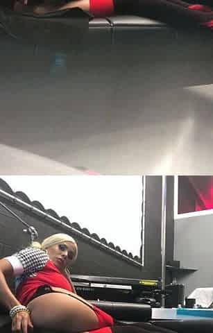 Blonde Gym Babe in Heat Masturbates